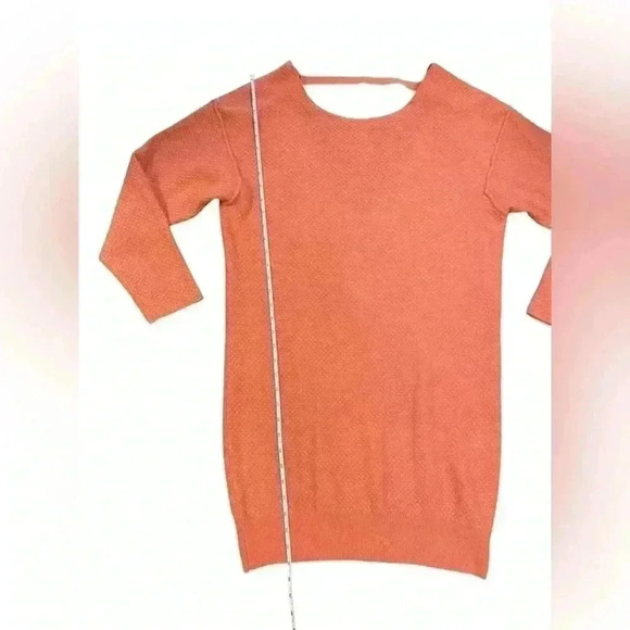 Free People Hourglass Cashmere Sweater Dress Tunic  Open Back Salmon Size Small - Picture 10 of 16